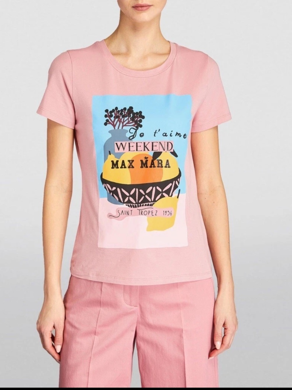 MaxMara Weekend Label-cut Short Sleeve Cotton Top Spring / Summer